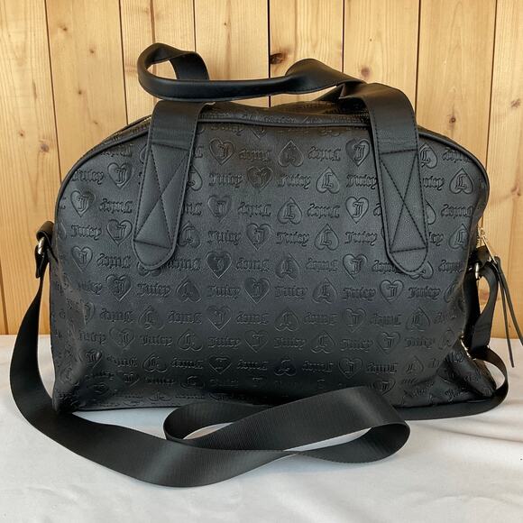 Juicy Couture Fashionista Dome Weekend Duffel - Black, about 18x6x12 inches - Picture 2 of 8